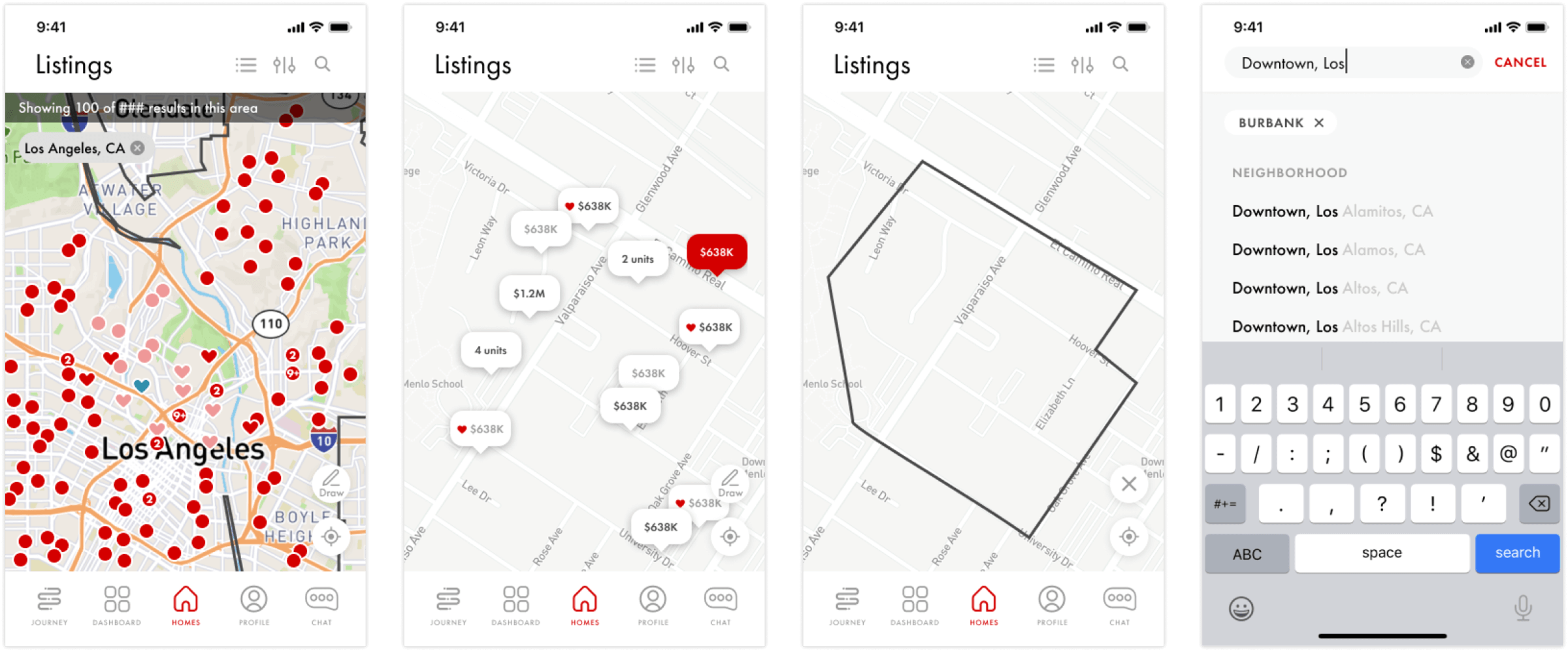 Map mobile views